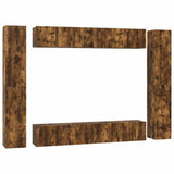10 Piece TV Cabinet Set Smoked Oak Engineered Wood 3120248