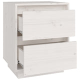 Bedside Cabinets 2 pcs White 40x35x50 cm Solid Wood Pine 813318