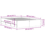 Bed Frame with Drawers without Mattress Sonoma Oak 120x190 cm Small Double 3207317