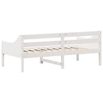 ZNTS Day Bed without Mattress White 75x190 cm Small Single Solid Wood Pine 842843