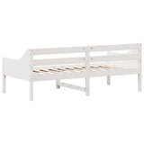 ZNTS Day Bed without Mattress White 75x190 cm Small Single Solid Wood Pine 842843