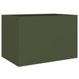 Planter Olive Green 62x47x46 cm Steel 841604