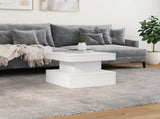 Coffee Table with LED Lights White 50x50x40 cm 839840