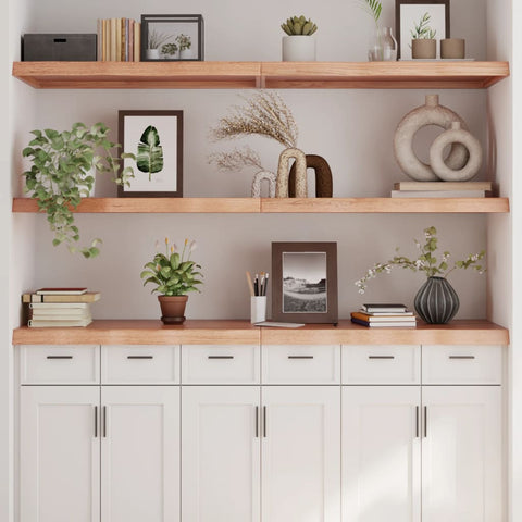 ZNTS Wall Shelf Light Brown 160x60x cm Treated Solid Wood Oak 363715