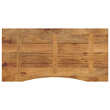 Desk Top with Curve 140x60x2,5 cm Solid Wood Rough Mango 370219
