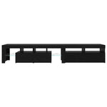 TV Cabinets 2 pcs Black oak 290 x 36.5 x 40 cm Engineered wood 3332526