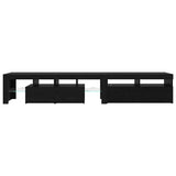 TV Cabinet 2 pcs Black Oak 230 x 36.5 x 40 cm Engineered Wood 3332526