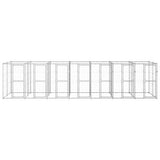 Outdoor Dog Kennel Galvanised Steel 16.94 m 3082287