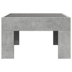 ZNTS Coffee Table with Infinity LED Concrete Grey 50x50x30 cm 847605