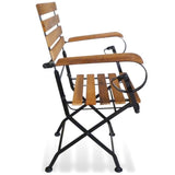 Folding Chair Set of 2 Brown and Black 43735