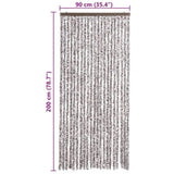 Insect Curtain Brown and Beige 90x200 cm Chenille 315130