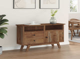 Sideboard with Drawer Natural 100 x 30 x 68 cm Solid Teak Wood 42017956