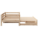 Daybed with Trundle and Drawers without Mattress 90x190 cm Single 3302146