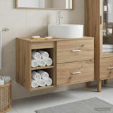 Bathroom Furniture Set 2 pcs Artisan Oak Engineered Wood 3403911