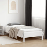 Bed Frame without Mattress White 90x200 cm Solid Wood Pine 842711