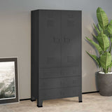 Industrial Wardrobe Anthracite 90x50x180 cm Metal 339615