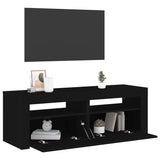TV Cabinet with LED Lights Black 120x35x40 cm 804356
