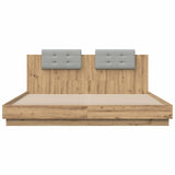Bed Frame with Headboard with Storage Artisan Oak 200 x 200 cm 3416332