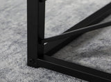 Nesting Coffee Tables, Set of 3 Square Side Tables with Black Metal Frame, for Living Room, Bedroom T3398P341425