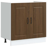 Sink Base Cabinet Kalmar Brown Oak 80x46x81.5 cm Engineered Wood 853454