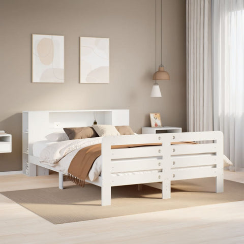 Bed Frame without Mattress White 120x190 cm Small Double Solid Wood Pine 3309894