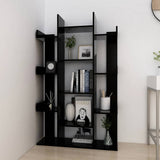 Book Cabinet Black 86x25.5x140 cm Engineered Wood 808901