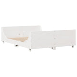 Bed Frame without Mattress White 120x200 cm Solid Wood Pine 850771