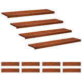 Stair Treads 12 pcs 120 x 25 x 2 cm Brown Solid Beech Wood 3446369