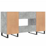 Desk Concrete Grey 140x50x75 cm Engineered Wood 829576