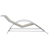 Sun Lounger Cream for loungers, Black and Silver for table 310536