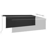 3069419 Manual Retractable Awning with Blind 4x3m Anthracite