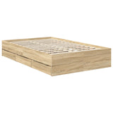 Bed Frame with Drawer Sonoma Oak 120 x 190 cm Engineer Wood 3411520