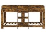 Bunk Bed for Kids Smoked Oak 80 x 160 cm Engineered Wood 3410551