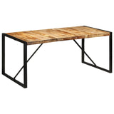 ZNTS Dining Table 175x90x76 cm Solid Rough Wood Mango 351691