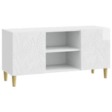 TV Cabinet 102 x 34.5 x 50 cm High Gloss White Engineered Wood 895159