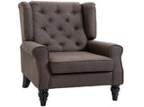 Wingback Accent Chair, Retro Upholstered Button Tufted Occasional Chair for Living Room and Bedroom, T3398P328124