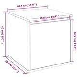 Box Drawer Brown Oak 40.5x40x40 cm Engineered Wood 820519
