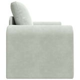 Folding Sofa Bed Light Grey 98 x 71 x 83 cm Velvet 42030503