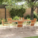 Garden Dining Set 7 pcs Solid Wood Acacia 3334810