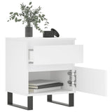 Bedside Cabinets 2 pcs White 40x35x50 cm Engineered Wood 830685