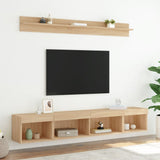 5 Piece TV Wall Units with LED Sonoma Oak Engineered Wood 3216684