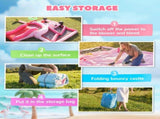 Inflatable Bounce House for Kids with Slide, Ball Pit, Basketball Hoop and Blower for Indoor Outdoor T3398P552622
