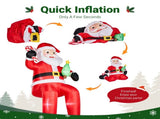 10.5FT Christmas Inflatable Sitting Santa Claus with 6 LED Lights, 210D Polyester, Drawstring 25606911