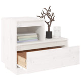Bedside Cabinets 2 pcs White 60x34x51 cm Solid Wood Pine 814377