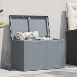 Garden Storage Box 180L Grey PP Wood Look 151234