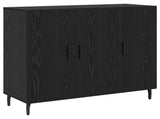 Sideboard Black Oak 90 x 34 x 80 cm Engineered Wood 879588