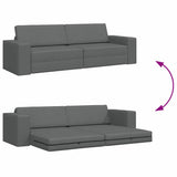 Sofa Bed Dark Grey 245 x 78 x 77 cm Fabric 4106716