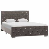 Bed Frame without Mattress Grey Fabric 120x200cm 286831