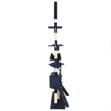 Cat Tree with Sisal Scratching Posts 230-250 cm Blue 170621
