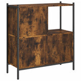 Bookcase Smoked Oak 72x28x77.5 cm Engineered Wood 838880